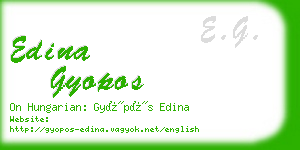 edina gyopos business card